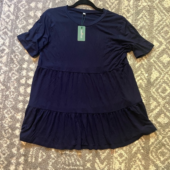 NWT Navy Blue Women's Top size L (J119) - Picture 8 of 10